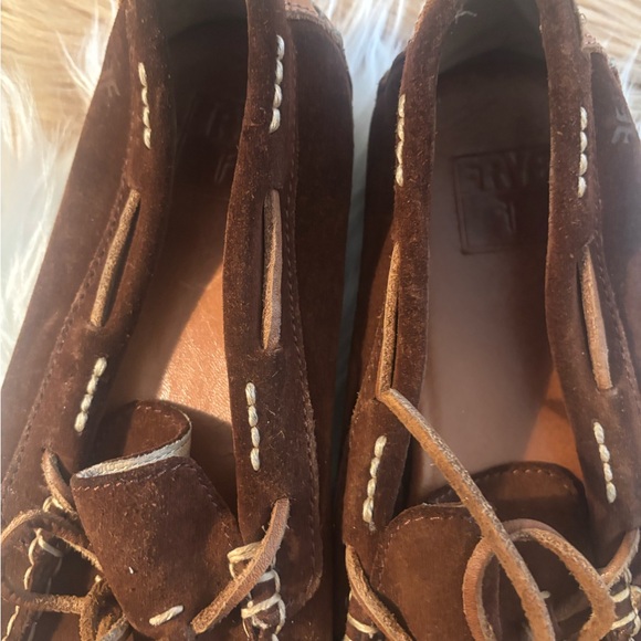 Frye Dark Brown Suede Loafers - Picture 3 of 7